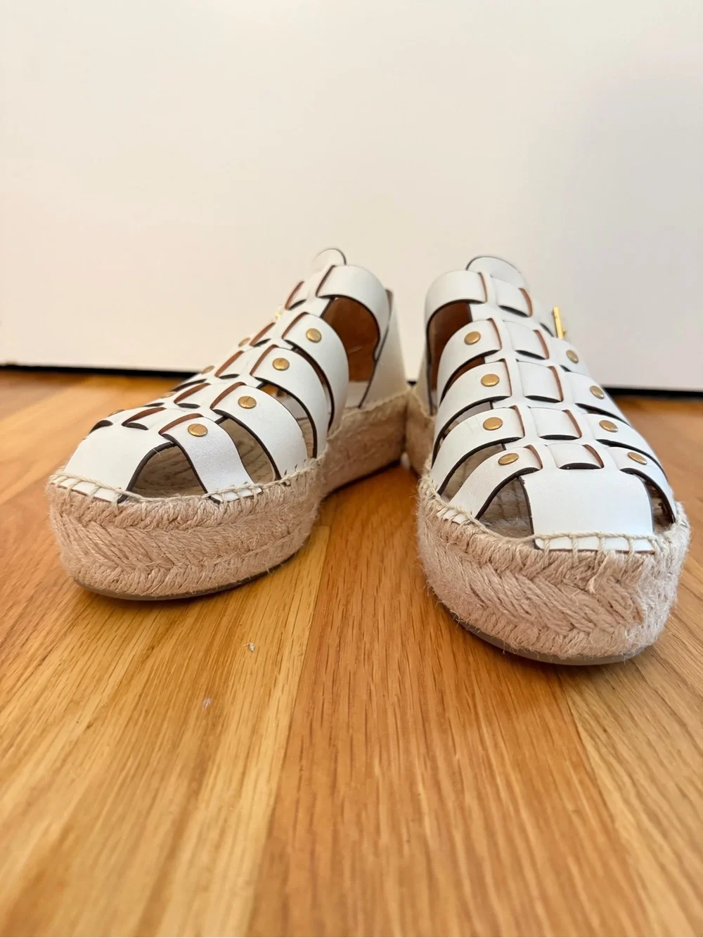 Tory Burch Women’s Cream Espadrille Fisherman Sandals